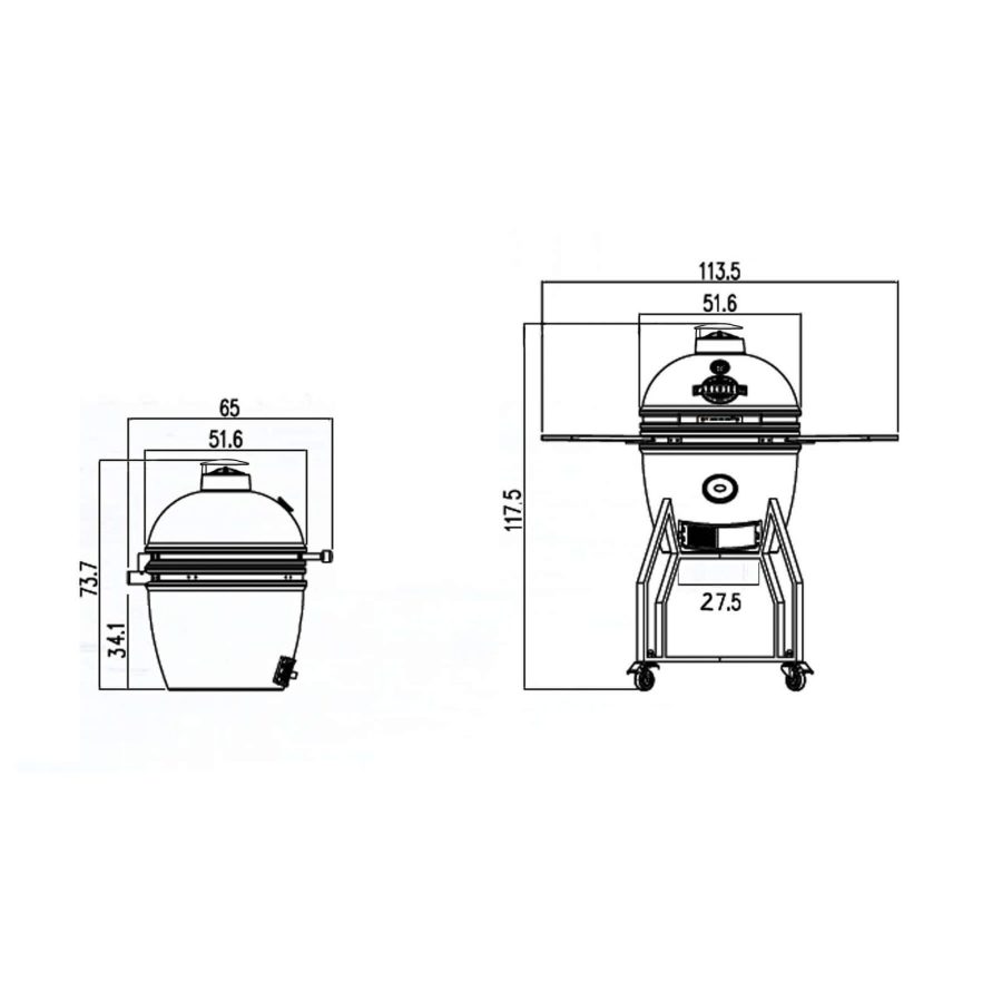 Yakiniku Kamado BBQ 16" Medium - Afbeelding 5