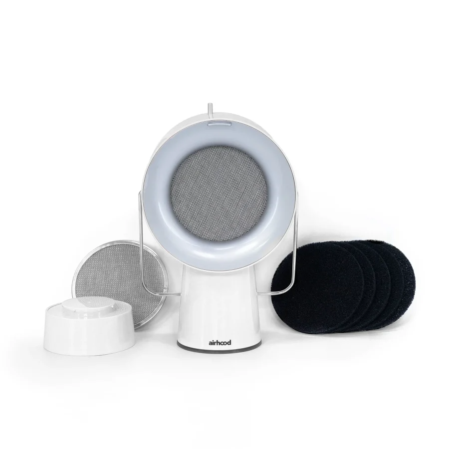 AirHood white wired all in set mobiele afzuigkap