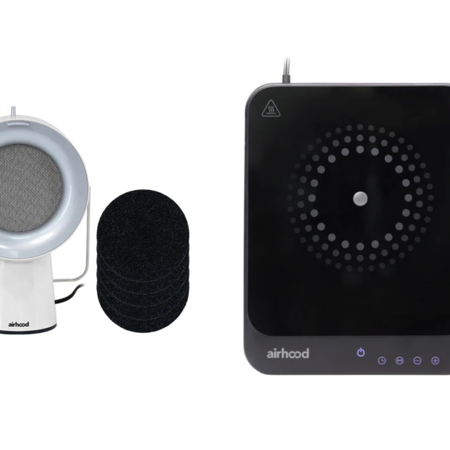 AirHood Original Ivory White Wired Inductie Combi Pack | Mobiele en draagbare afzuigkap + inductieplaat